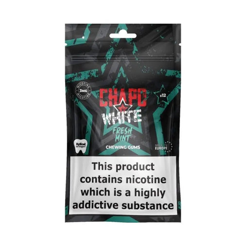 Chapo White- Fresh Mint Chewing Gum 3m snuslink.com